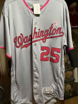 Washington Nationals Clint Robinson Game Worn Authentic Jersey Signed