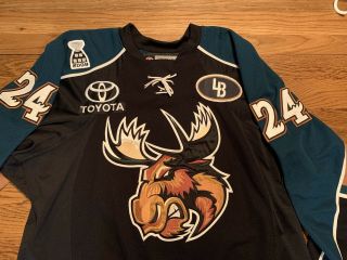 Olivier Labelle Manitoba Moose Game Worn Hockey Jersey W/ Team