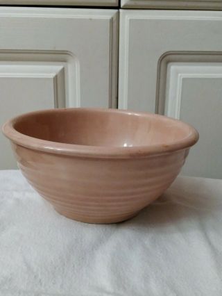 Vintage Ceramic Pottery Pink 7 " Mixing Bowl,  Marked Usa