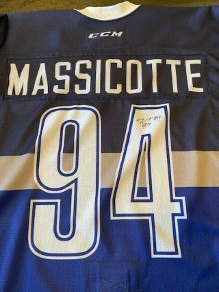 Rimouski Oceanic 94 MASSICOTTE 2018 Remembrance Day Game Worn Jersey QMJHL 2