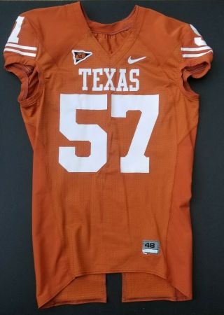 Nike Game Issued Authentic Texas Longhorns Ut Football Jersey Orange Home 57