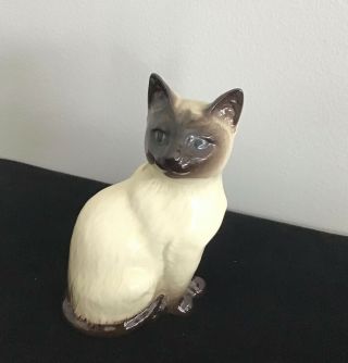 Vintage Royal Doulton 4” Siamese Cat Kitten Figurine 1887