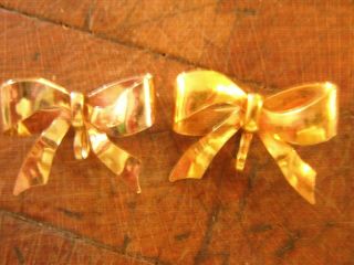 2 Vintage Carl Art Brooch Pendant 1/20 12k Gf Ribbon Bow
