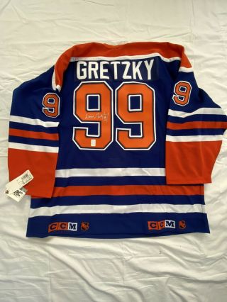 Edmonton Oilers Game Jersey Wayne Gretzky Wga Signed Autographed Double Ccm