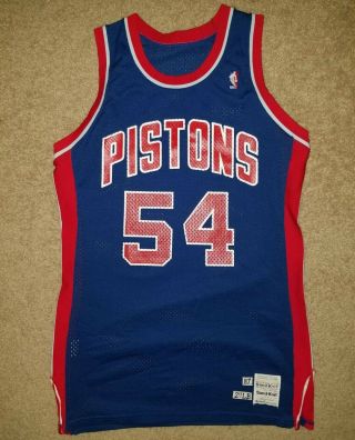 Ron Moore Detroit Pistons Game Worn Sand - Knit Jersey Size 44,  2 1987 - 88