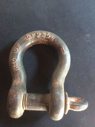 Vintage Crosby H3g 8 1/2 Ton D Ring Clevis Shackle