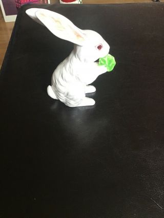 Vintage Ceramic Bunny Rabbit Figurine (4 " Tall) Made In Japan