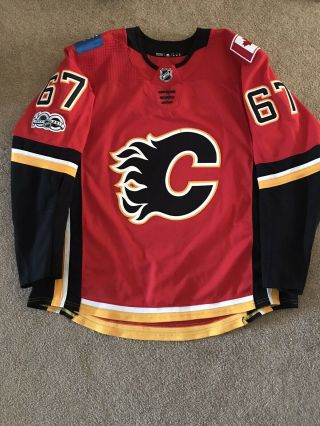 Michael Frolik 2017 - 18 Game Worn & Calgary Flames Hockey Jersey - 100 Patch