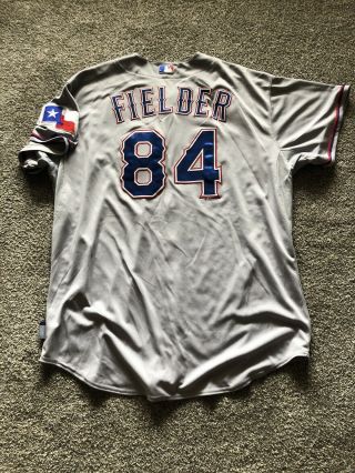 Prince Fielder Texas Rangers Game Issued Jersey Size 58 Taper Might Been