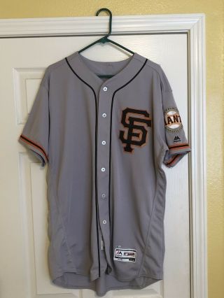 Hunter Strickland 2017 San Francisco Giants Game Worn Away Jersey Auto Sign