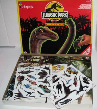 Vintage 1993 Colorforms Jurassic Park Deluxe Play Set