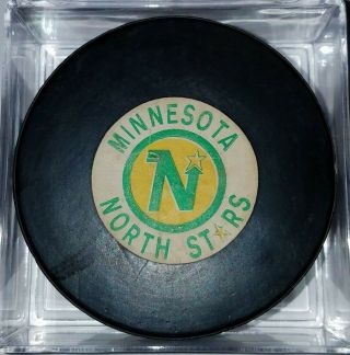 1969 - 77 Minnesota North Stars Nhl Converse Official Game Puck Usa Art Ross
