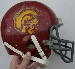 Vintage Riddell Wd1 Usc Trojans College Football Helmet Game Large 7 3/8 L
