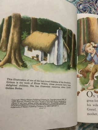 Vintage Little Golden Book Hansel And Gretel The Brothers Grimm Eloise Wilkin 3