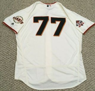 Herges Size 50 77 2018 San Francisco Giants Game Jersey With Use Home Cream Mlb