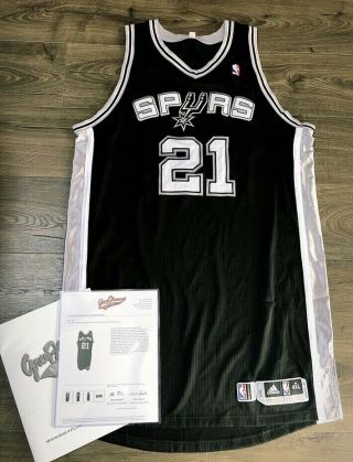 Spurs Tim Duncan Game Worn Jersey 2011 - 2012 Rev 30 Mesh Parker Ginobili