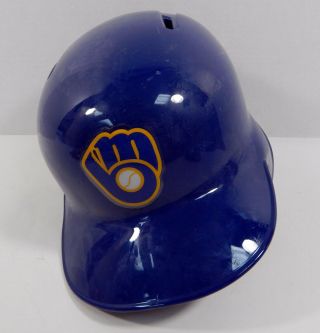 2017 Milwaukee Brewers Junior Guerra 41 Game Issued Navy Rbg Batting Helmet