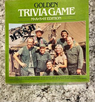 Mash Edition Golden Trivia Game Vintage 1984; Complete W All Pieces;