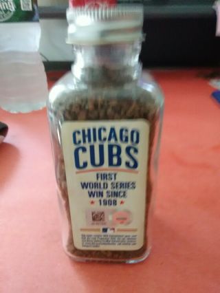 2016 World Series Game 7 Chicago Cubs Game Field Dirt Jar - Mlb Authentic