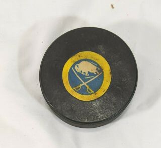 Vintage Buffalo Sabres Nhl Art Ross Converse Game Hockey Puck Rare