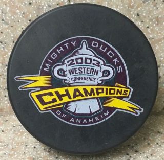 Anaheim Mighty Ducks Nhl 2003 Western Conference Champions Official Hockey Puck
