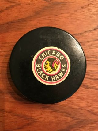 Vintage Viceroy Nhl Hockey Puck - Chicago Blackhawks - Rubber Plastic Rare