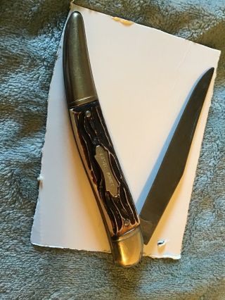 Vtg Colonial Prov Usa Fish - Knife Single Blade