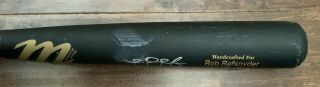 Rob Refsnyder 2015 GAME CRACKED BAT autograph SIGNED Yankees 3