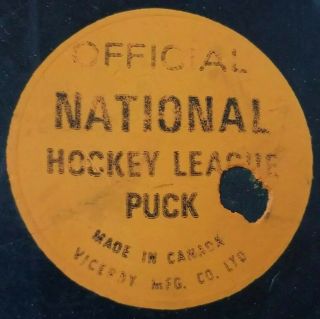 NATIONAL HOCKEY LEAGUE VINTAGE VICEROY CANADA NHL APPROVED OFFICIAL GAME PUCK 2