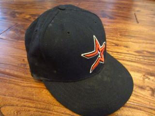 Julio Lugo 2000 - 2003 Houston Astros Game Worn Hat Cap 4 Rays Red Sox