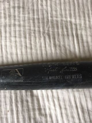Mark Loretta Milwaukee Brewers Game Issued Cracked Bat