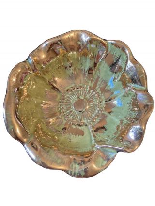 Vintage Stangl Gold And Yellow Flower Bowl