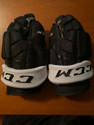 Pro Stock Hockey Gloves La Kings Ccm Hg12 14 " Game Hand Guards Built In
