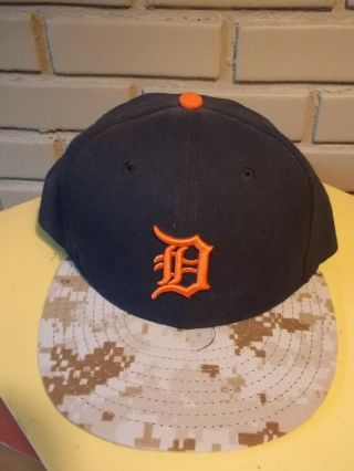 Detroit Tiger Andrew Romine Game Mlb Authenticated Memorial Day Cap Hat