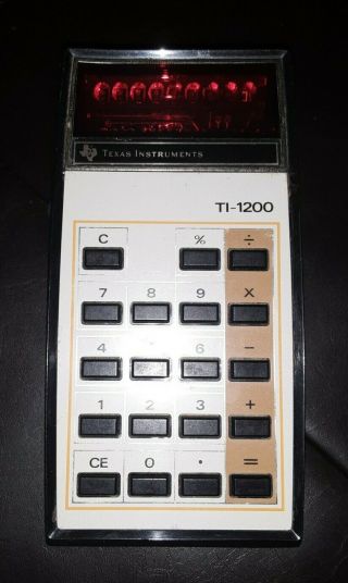 Vintage Texas Instruments Ti - 1200 Electronic Calculator