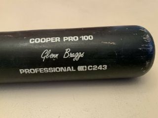 MLB Milwaukee Brewers 26 Glenn Braggs Game Cooper Baseball Bat 2