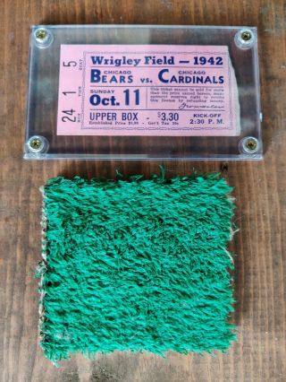 1948 Chicago Bears Ticket Stub Wrigley Field Bowl Soldier Field Astroturf