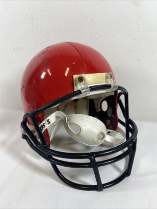 Vintage Riddell Football Helmet Red W/face Shield Medium