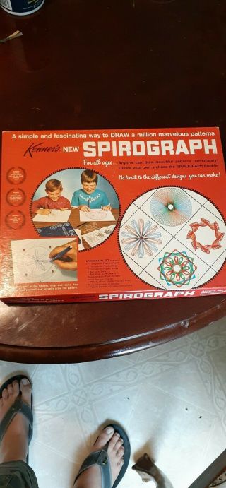 Vintage 1967 Kenner Spirograph 401 100 Complete Pens Pins Paper Wheels Instruct