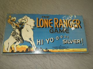 1938 Parker Brothers Inc.  The Lone Ranger Vintage Board Game Hi Yo Silver