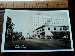 Vintage Real Photo Postcard Rppc Historic Street View Eugene Oregon