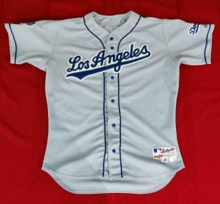 Los Angeles Dodgers Blank 2002 Game Worn Road Jersey Size 48