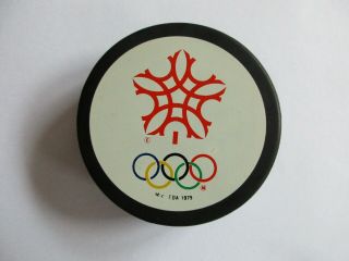 1988 Calgary Winter Olympics Official Logo Hockey Puck