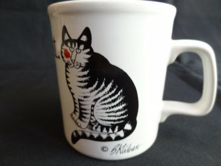 Love A Cat Kliban Kilncraft Ceramic Coffee Mug England Vintage