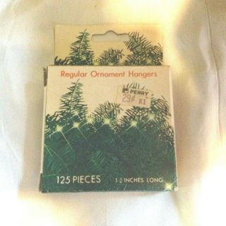 Vintage Christmas Tree Ornament Hangers Box And Hangers.  More