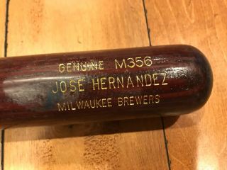 2003 Jose Hernandez Milwaukee Brewers Louisville Slugger Game Bat