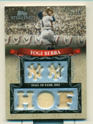 2009 Topps Sterling Yogi Berra Career Chronicles G/u Jersey X 5 Pinstipre 22/25