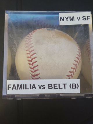 Mlb Game Baseball B.  Belt Ball Vs Familia 7/21/2019 Giants Vs Mets Jd815662