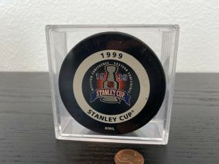 1999 Nhl Stanley Cup Official Game Puck Inglasco Ca Buffalo Sabres Dallas Stars
