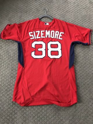 Grady Sizemore Boston Red Sox Game Worn Jersey Size 46 Red Alt